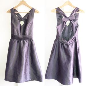 Adrianna Papell Dress Sleeveless V-neck Bow Back